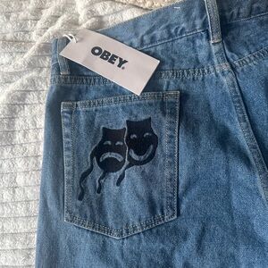 OBEY JEANS NEVER WORN